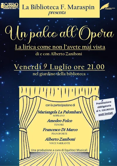 La locandina: Un palco all'Opera