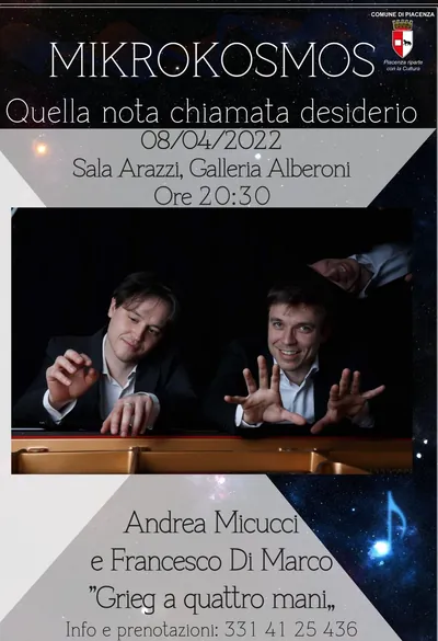 La locandina: Recital di presentazione del disco di Grieg, stagione «Quella nota chiamata desiderio»