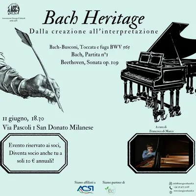 La locandina: Bach Heritage: dalla creazione all'interpretazione